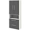 Armoire de classement BARI, 6 HC, 2 portes, 2 dossiers suspendus, verrouillage central, l. 819 x P 430 x H 2174 mm, blanc/anthracite