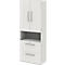 Armoire de classement BARI, 6 HC, 2 portes, 2 dossiers suspendus, verrouillage central, l. 819 x P 430 x H 2174 mm, blanc