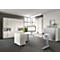Armoire de classement BARI, 6 HC, 3 tablettes, 1 compartiment ouvert, l. 819 x P 430 x H 2174 mm, gris clair/anthracite