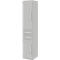 Armoire de classement BARI, 6 HC, 3 tablettes, 2 tiroirs, charnière de porte côté gauche, l. 427 x P 430 x H 2174 mm, gris clair/gris clair/alu