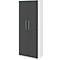 Armoire de classement BARI, 6 HC, 5 tablettes, serrure, l. 819 x P 430 x H 2174 mm, blanc/anthracite