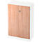Armoire de classement TARVIS, avec poignée sans serrure, 3 hauteurs de classeurs, l. 800 x P 420 x H 1270 mm, coloris blanc/noyer