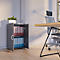 Armoire de classement Ulas, 2 hauteurs de classeurs, 1 tablette, pour env. 14 classeurs, portes battantes, L 490 x P 340 x H 740 mm, bois, anthracite