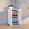 Armoire de classement Ulas, 2 hauteurs de classeurs, 1 tablette, pour env. 14 classeurs, portes battantes, L 490 x P 340 x H 740 mm, bois, blanc