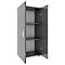 Armoire de classement Ulas, 3 hauteurs de classeurs, 2 tablettes, pour env. 21 classeurs, portes battantes, L 490 x P 340 x H 1080 mm, bois, anthracite