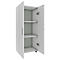 Armoire de classement Ulas, 3 hauteurs de classeurs, 2 tablettes, pour env. 21 classeurs, portes battantes, L 490 x P 340 x H 1080 mm, bois, blanc