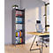 Armoire de classement Ulas, 5 hauteurs de classeurs, 4 tablettes, pour env. 35 classeurs, portes battantes, L 490 x P 340 x H 1780 mm, bois, anthracite
