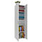 Armoire de classement Ulas, 5 hauteurs de classeurs, 4 tablettes, pour env. 35 classeurs, portes battantes, L 490 x P 340 x H 1780 mm, bois, blanc