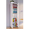 Armoire de classement Ulas, 5 hauteurs de classeurs, 4 tablettes, pour env. 35 classeurs, portes battantes, L 490 x P 340 x H 1780 mm, bois, blanc