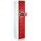 Armoire de distribution, avec porte centrale, Largeur intérieure des compartiments 350 mm, largeur 350 mm, 10 casiers, rouge feu