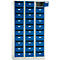 Armoire de distribution pour courrier, avec fente d'insertion, 3 compartiments, serrure à cylindre de sécurité, bleu gentiane