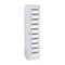 Armoire de distribution pour courrier, l. 400 x P 500 x H 1800 mm, 10 compartiments, gris clair RAL 7035