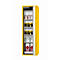 Armoire de sécurité de type 90 asecos S-PHOENIX Vol.2-90, porte pliante avec fermeture automatique, charnière à droite, façade en jaune de sécurité, L 596 x P 616 x H 1968 mm