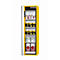 Armoire de sécurité de type 90 asecos S-PHOENIX Vol.2-90, porte pliante avec fermeture automatique, charnière à gauche, sécurité avant jaune, L 596 x P 616 x H 1968 mm