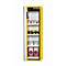 Armoire de sécurité de type 90 asecos S-PHOENIX Vol.2-90, porte pliante avec fermeture automatique, charnière à gauche, sécurité avant jaune, L 596 x P 616 x H 1968 mm
