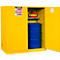 Armoire de sécurité Justrite FM Vertical Drum Sure-Grip® EX, pour 1x fût de 200 litres, portes à fermeture manuelle, jaune