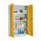 Armoire de sécurité MSI-US2512 - acier - l. 1200 x P 500 x H 1935 mm - fentes d'aération - 4 bacs à 23 L - gris et jaune - notre marque Schäfer Shop Select