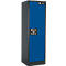 Armoire de sécurité Q Classic 90 Asecos, l. 600 x P 615 x H 1953 mm, porte fixée à droite, 6 tiroirs en acier à ouverture intégrale, gris anthracite/bleu gentiane (RAL 5010)