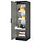 Armoire de sécurité Q Classic 90 Asecos, l. 600 x P 615 x H 1953 mm, porte fixée à gauche, 3 étagères, caillebotis et bac de rétention, gris anthracite/argent (RAL 7016)