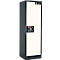 Armoire de sécurité Q Classic 90 Asecos, l. 600 x P 615 x H 1953 mm, porte fixée à gauche, 4 tiroirs en acier, gris anthracite/argent (RAL 7016)