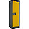 Armoire de sécurité type 90, l. 600 mm, porte fixée à droite, 3 étagères, jaune de sécurité
