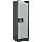 Armoire de sécurité type 90, l. 600 mm, porte fixée à droite, 6 tiroirs, gris clair
