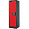 Armoire de sécurité type 90, l. 600 mm, porte fixée à gauche, 3 étagères, rouge circulation