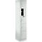 Armoire de stockage, avec porte centrale, Largeur intérieure des compartiments 350 mm, largeur 350 mm, 5 compartiments, gris clair