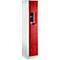 Armoire de stockage, avec porte centrale, Largeur intérieure des compartiments 350 mm, largeur 350 mm, 5 compartiments, rouge feu