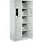 Armoire de stockage, avec porte centrale, Largeur intérieure des compartiments 350 mm, largeur 700 mm, 10 casiers, gris clair