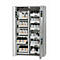 Armoire de stockage de sécurité combinée de type 90 asecos K-PHOENIX-90, portes battantes et pliantes avec système d'arrêt de porte, façade gris clair, L 1197 x P 617 x H 1969 mm