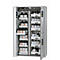 Armoire de stockage de sécurité combinée de type 90 asecos K-PHOENIX Vol.2-90, portes battantes et pliantes avec mécanisme de fermeture automatique, façade gris clair, L 1197 x P 617 x H 1969 mm