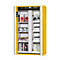 Armoire de stockage de sécurité de type 90 asecos S-PHOENIX-90, portes pliantes avec système d'arrêt de porte, façade en jaune de sécurité, L 1196 x P 616 x H 1968 mm