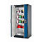 Armoire de stockage de sécurité type 90 asecos Q-CLASSIC-90, portes à charnières, façade bleu gentiane, L 893 x P 615 x H 1953 mm