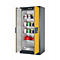 Armoire de stockage de sécurité type 90 asecos Q-CLASSIC-90, portes à charnières, sécurité frontale jaune, L 893 x P 615 x H 1953 mm