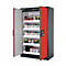 Armoire de stockage de sécurité type 90 asecos Q-CLASSIC-90, portes battantes, façade rouge trafic, L 1193 x P 615 x H 1953 mm