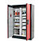 Armoire de stockage de sécurité type 90 asecos Q-CLASSIC-90, portes battantes, façade rouge trafic, L 1193 x P 615 x H 1953 mm