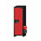 Armoire de stockage de sécurité type 90 asecos Q-PEGASUS-90, porte battante avec fermeture automatique, charnière à droite, façade rouge trafic, L 599 x P 615 x H 1953 mm