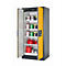 Armoire de stockage de sécurité type 90 asecos Q-PEGASUS-90, portes battantes à fermeture automatique, commande d'une seule main, façade en jaune de sécurité, L 893 x P 615 x H 1953 mm