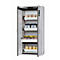 Armoire de stockage de sécurité type 90 asecos S-CLASSIC-90, portes battantes avec système d'arrêt de porte, façade gris clair, L 896 x P 616 x H 1968 mm