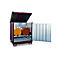 Armoire de stockage pour matières dangereuses Safe Master, type SM 4, capacité de 4 fûts verticaux de 200 L, norme allemande WGK 1-3, galvanisé et laqué