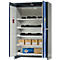 Armoire de stockage sur accu Asecos ION-PRO-90 PS, 5 étagères perforées + 1 bac de rétention au sol, L 1193 x P 615 x H 1953 mm