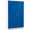 Armoire en acier, H 1950 x l. 1200 x P 420 mm, gris clair 7035/bleu gentiane 5010