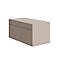 Armoire étagères à poser SOLUS PLAY, pour caisson avec tiroir SOLUS PLAY, hauteur 368 mm, gris pierre