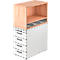 Armoire étagères à poser TOPAS LINE, pour caissons fixes, 1 étagère, coloris noyer