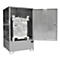 Armoire GS-4 pour matières dangereuses BAUER, en tôle d'acier, pour 1 x 1000 l IBC, L 1475 x P 1460 x H 2410 mm, gris souris