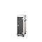 Armoire mobile pour chargement d'ordinateur portable, L 530 x P 1250 x H 500 mm, 10 compartiments, verrouillage 2 points, 2 roulettes avec frein, anthracite