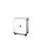 Armoire mobile pour chargement d'ordinateur portable, L 920 x P 500 x H 1060 mm, 16 compartiments, verrouillage 2 points, 2 roulettes avec frein, blanc