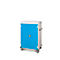 Armoire mobile pour chargement d'ordinateur portable, L 920 x P 500 x H 1250 mm, 20 compartiments, verrouillage 2 points, 2 roulettes avec frein, bleu clair