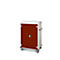 Armoire mobile pour chargement d'ordinateur portable, L 920 x P 500 x H 1250 mm, 20 compartiments, verrouillage 2 points, 2 roulettes avec frein marron